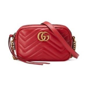 Gucci gg marmont 2.0 matelasse in red
